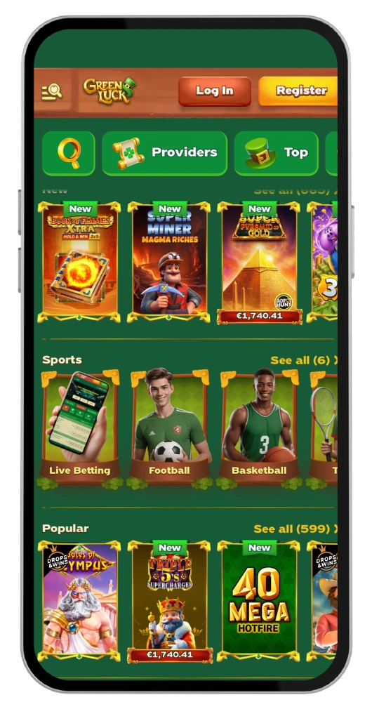 Green Luck σύνδεση